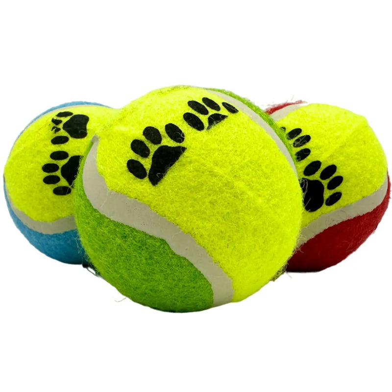 Conjunto com 3 Bolas de Brinquedo para Gato e Cão Brinquedos Interativos Divertidos Bolas de Tênis Coloridas para Pets