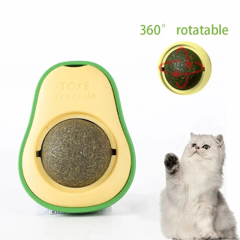 Novo Brinquedo de Bola de Abacate com Catnip para Gatos