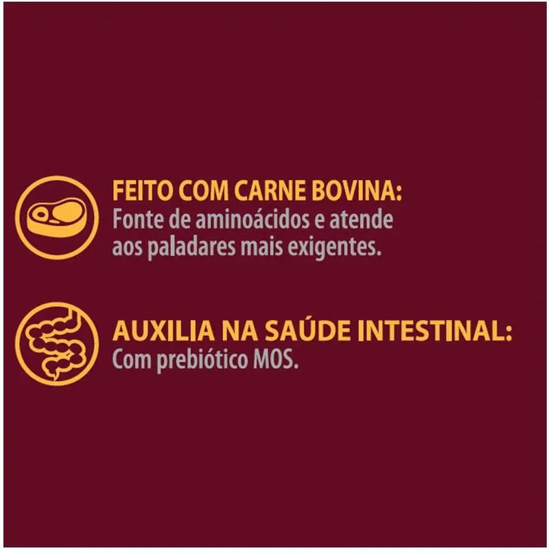 Pack Ração Úmida GranPlus Gourmet Sachê Carne para Gatos Adultos 18 Unidades de 85g Cada