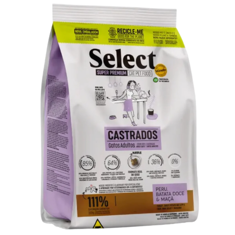 Ração Select Monello para Gatos Castrados 1,5Kg